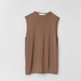 Waterfalls Sleeveless Knit Top Camel