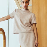 Ruth Textured Top Smoke Gray