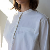 Signed Cotton Blouse Bright White