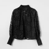 Broderie Anglaise Top Jet Black