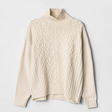 Scrabble Braid Knit Winter Cream