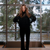 Broderie Anglaise Top Jet Black