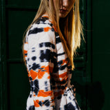 You Got Quilt Jacket Burnt Orange Tie Dye Print