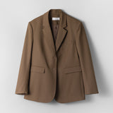 Port Oversized Blazer Port Partridge Brown