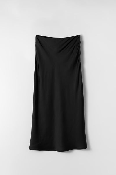 スカート FLUIS BIAS-CUT SKIRT Bias Cut Georgette Lined White Skirt