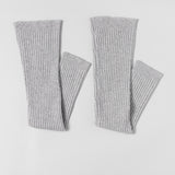 Merino Wool Leg Warmers Light Gray Melange