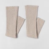 Wool Cotton Leg Warmers Oatmeal Marl