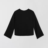 Anouk Simple Long Sleeve Viscose Blouse Jet Black