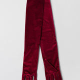 Velour Opera Gloves Red