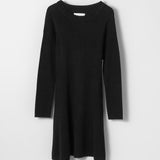 Oriental Poppies Knit Dress Anthracite Black