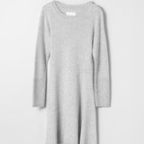 Oriental Poppies Knit Dress Light Gray Melange