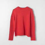 Pink Sweet Peas Mock Neck Jumper Flame Scarlet