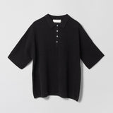 Stranded Pique Short Sleeve Anthracite Black