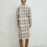 Sealiner Wool Long Beige Check
