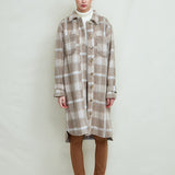 Sealiner Wool Long Beige Check