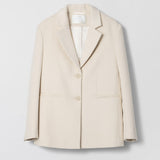 Structured Wool Blazer Cream