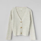 Tsugi Cardigan Light Gray Melange