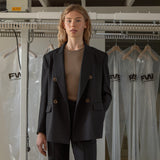 Tailored Suit Jacket Anthracite Black